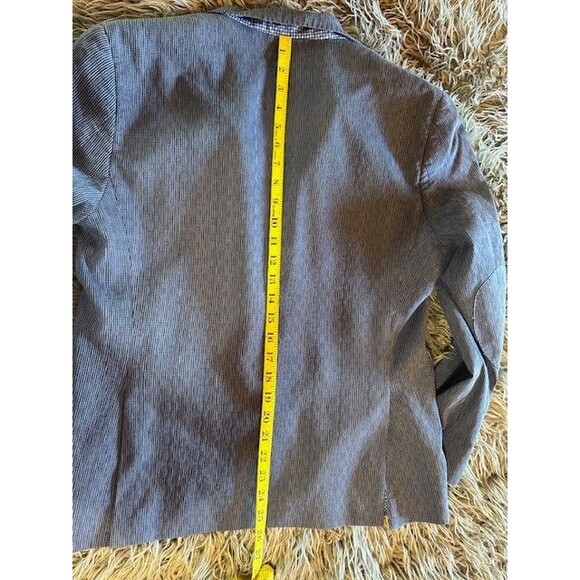 Tailorbyrd Mens Blazer Sport Coat Blue‎ Stripe Stretch Seersucker Elbow 38S - Picture 15 of 16